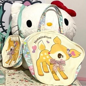 NEW Rare vintage Sanrio 2014 Hummingmint: 1 canvas handbag, & 1 small crossbody